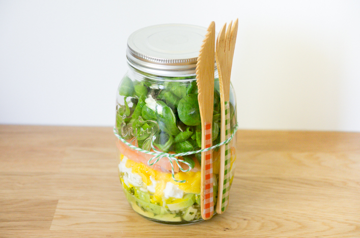 Salade in a jar - mason jar bocal - astuces et recettes sur la Godiche