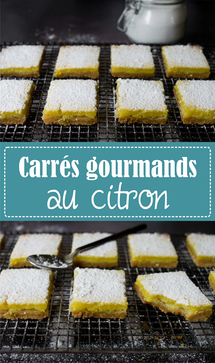Carrés au citron, recette gourmande et facile sur la Godiche / www.lagodiche.fr