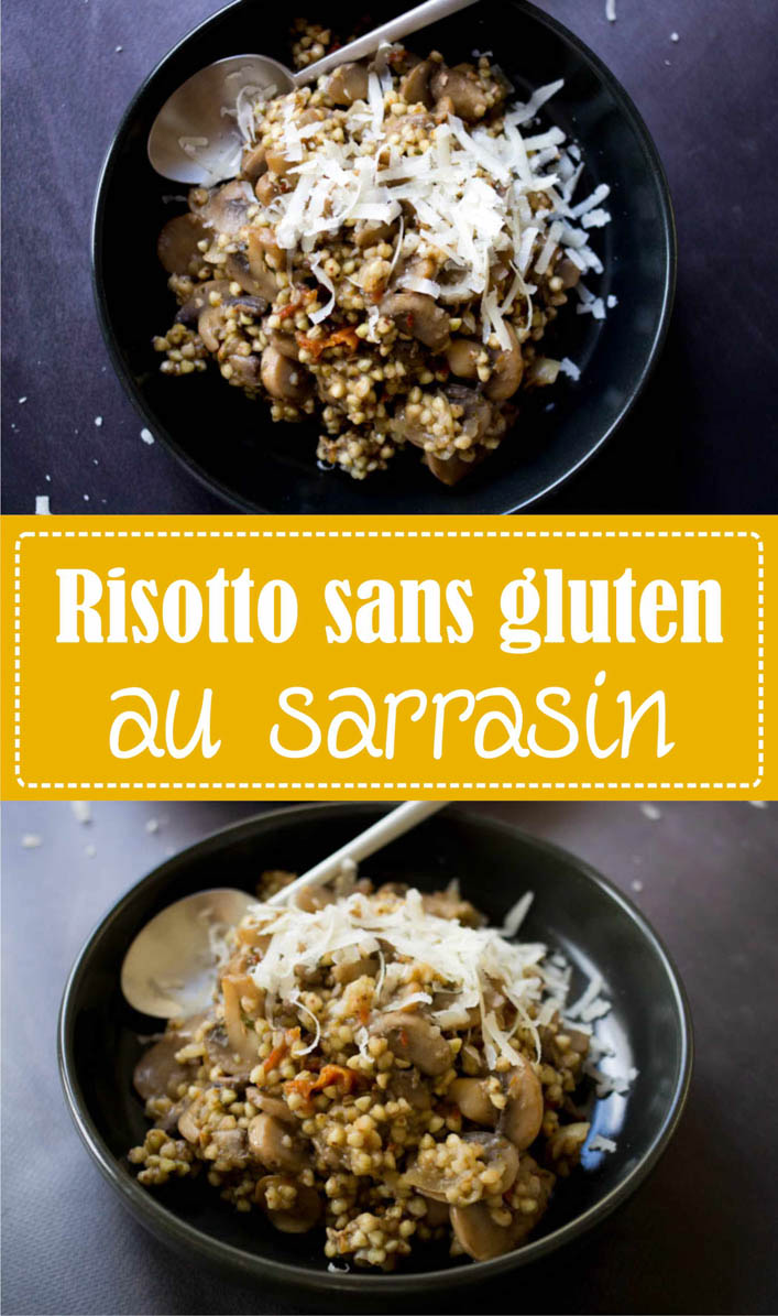 Risotto de sarrasin aux champignons - recette sans gluten risotto vegan - sur la Godiche www.lagodiche.fr