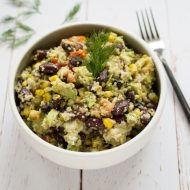 Salade de quinoa avocat haricots rouges aneth recette de salade gourmande sur la Godiche